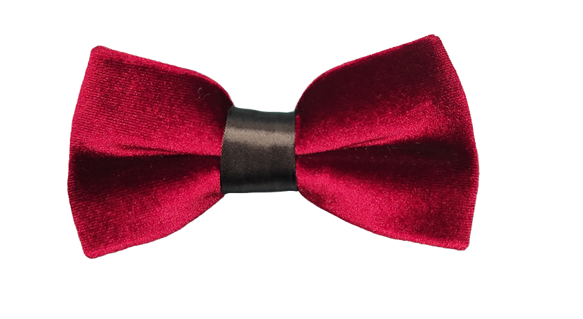 Klasik Kadife Papyon Çift Renk Detaylı